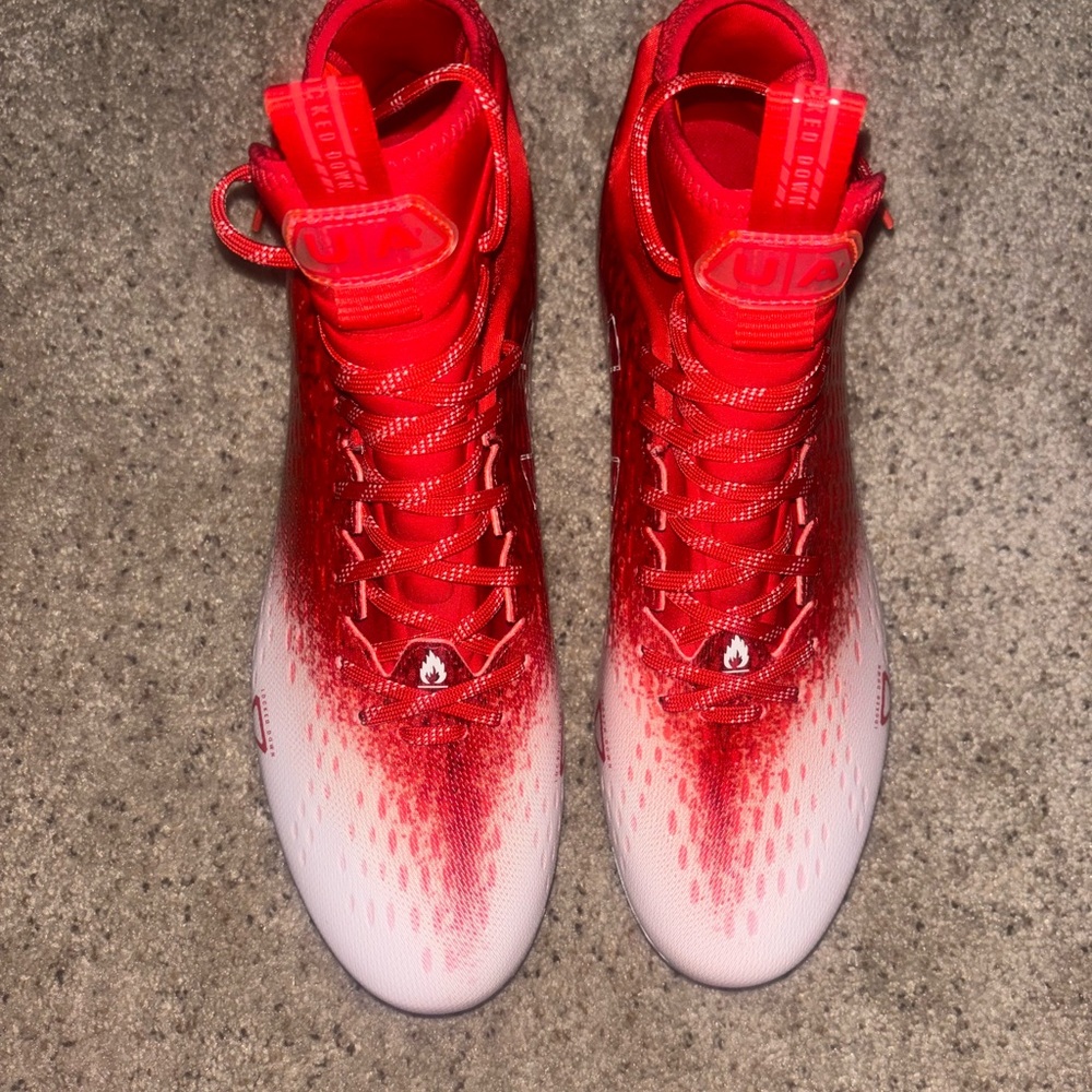 Under Armour Red and White cleats